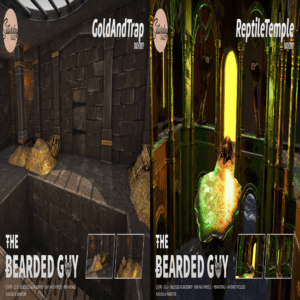 AD The Bearded Guy Gold And Trap Reptile Temple Backdrops