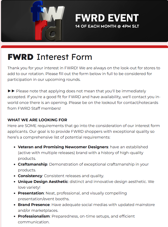 fwrd form