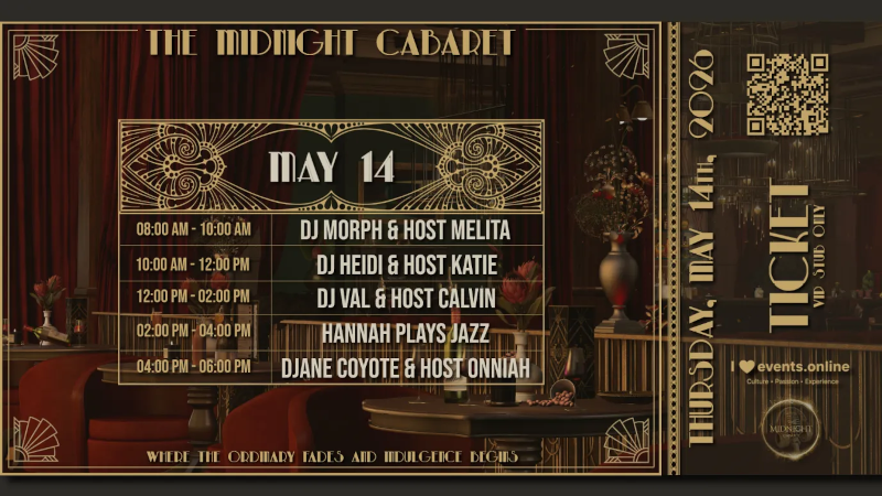 Experience the elegance of The Midnight Cabaret this Thursday, May 14th.